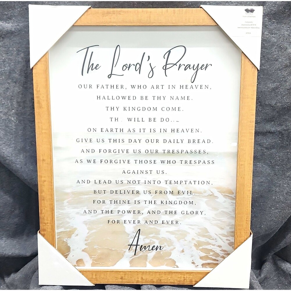 Framed "The Lord's Prayer" Christianity Christian Wall Print